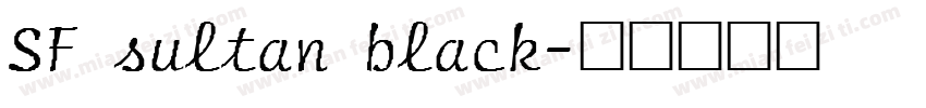 SF sultan black字体转换